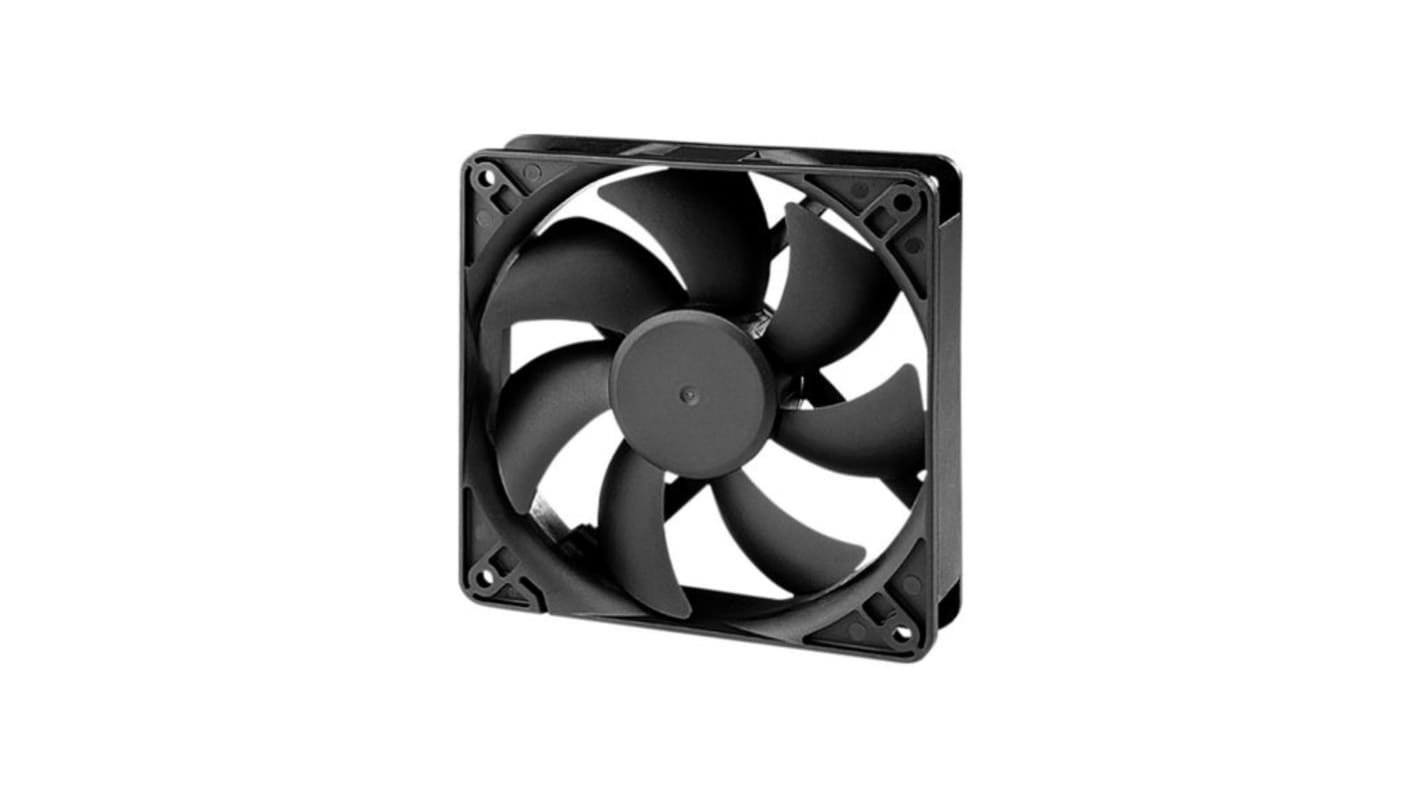 Axial Fan, 12 V, dc Operation, 75cfm, 1.9W, 161mA Max, 120 x 120 x 25mm