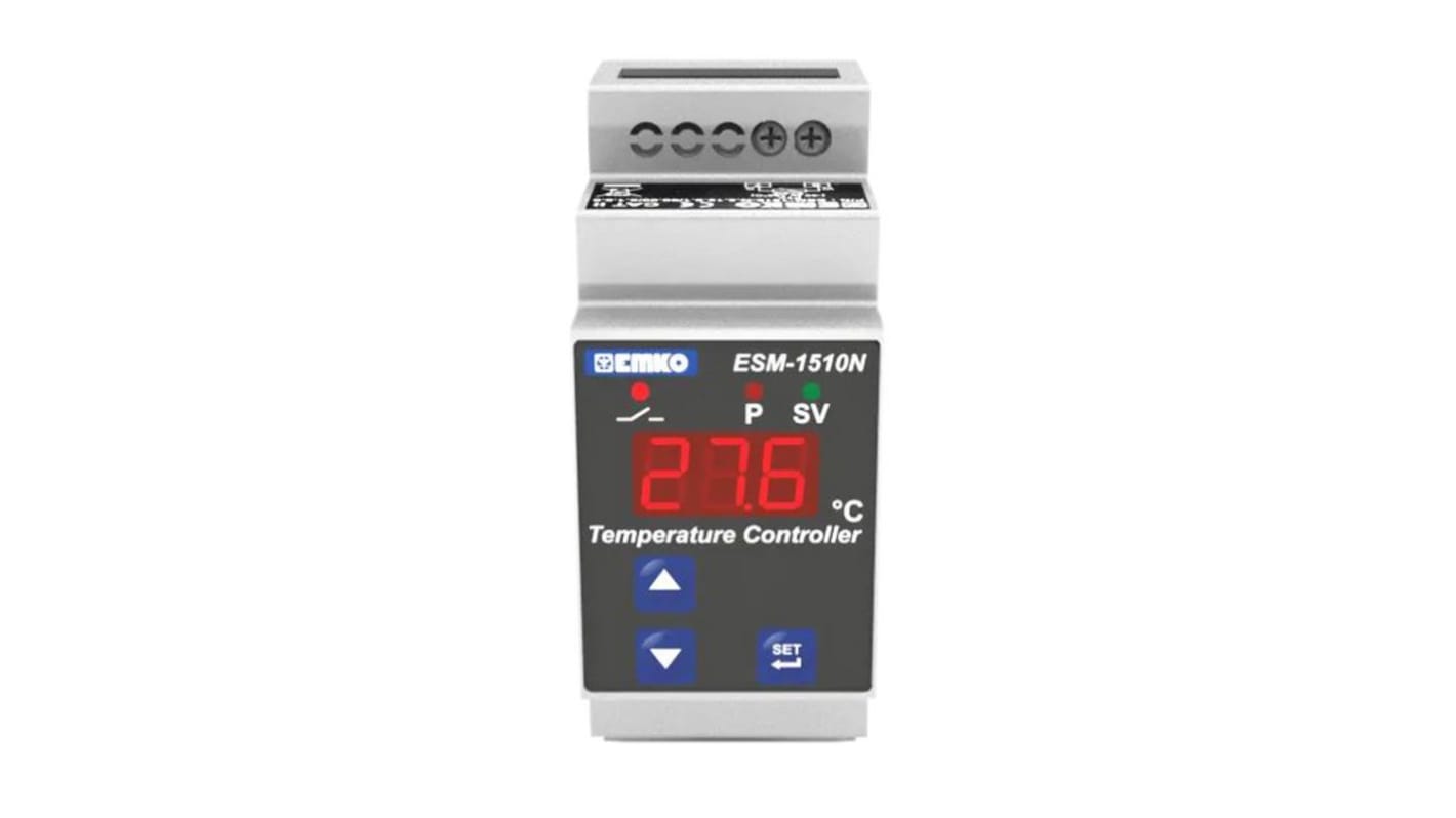 Rs-Online Regolatore di temperatura On/Off Emko ESM 10 → 30 V CC 90x35x61.2mm 1 uscita Relè