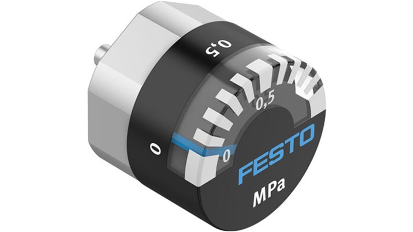 Festo M5 Analogue Pressure Gauge 10bar Inline 15mm Outside Diameter