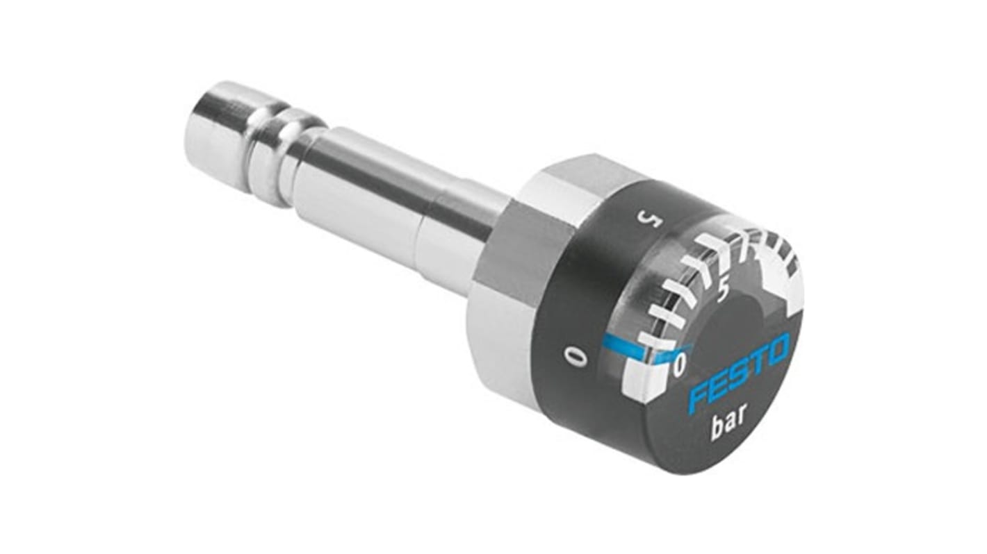 Festo G 1/4 Analogue Pressure Gauge 10bar Inline 63mm Outside Diameter