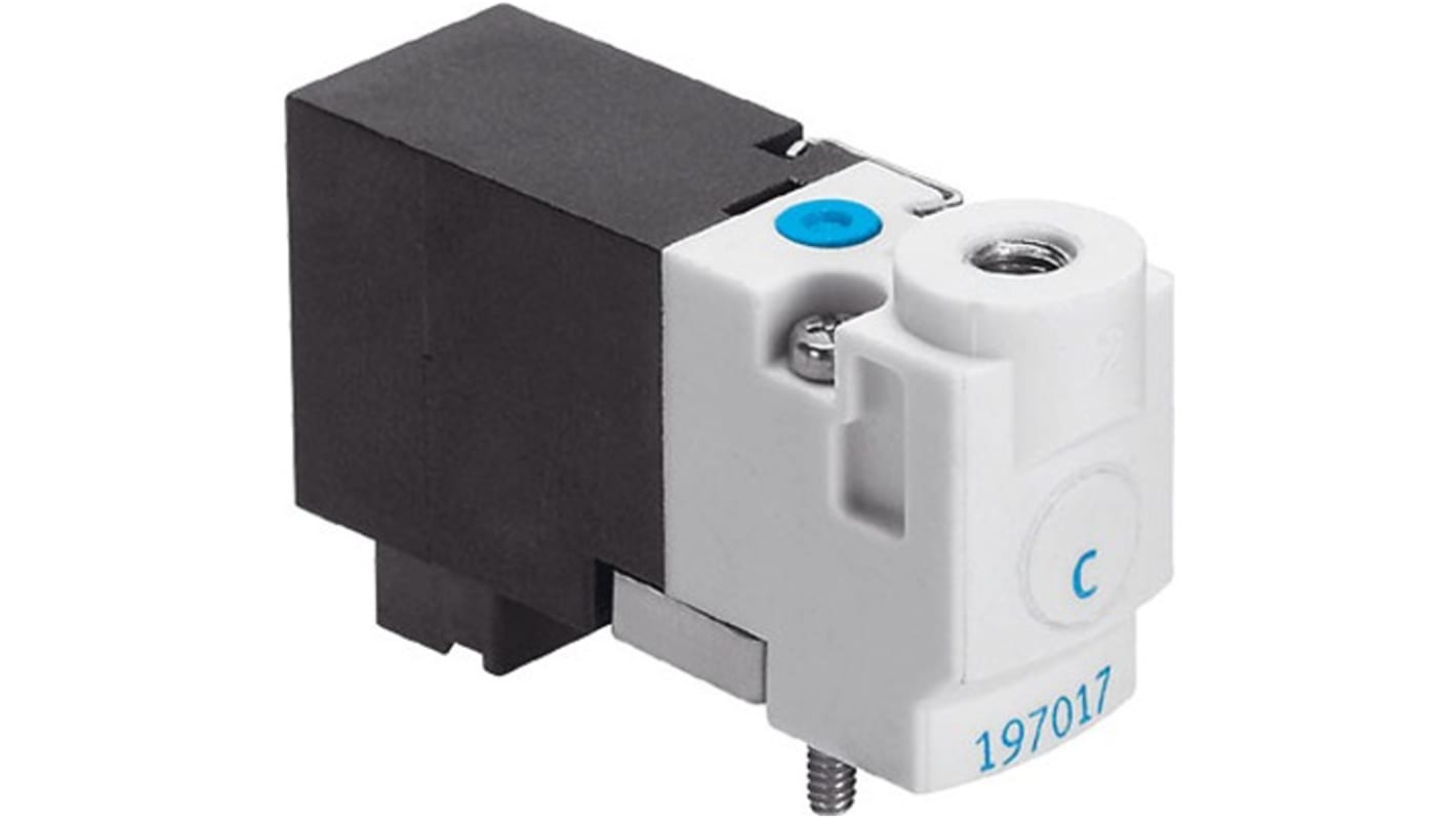 Elettrovalvole per pneumatica Festo, Metrico M3, funzione 3/2 Open, Single Solenoid, azionamento Elettrico, 24V cc