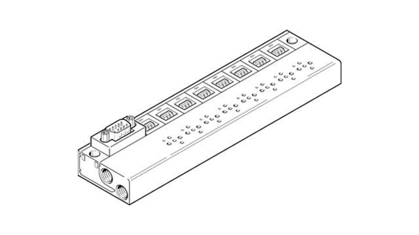Festo MHP1 series 8 station M7 Manifold Block for use with Valves, 197235