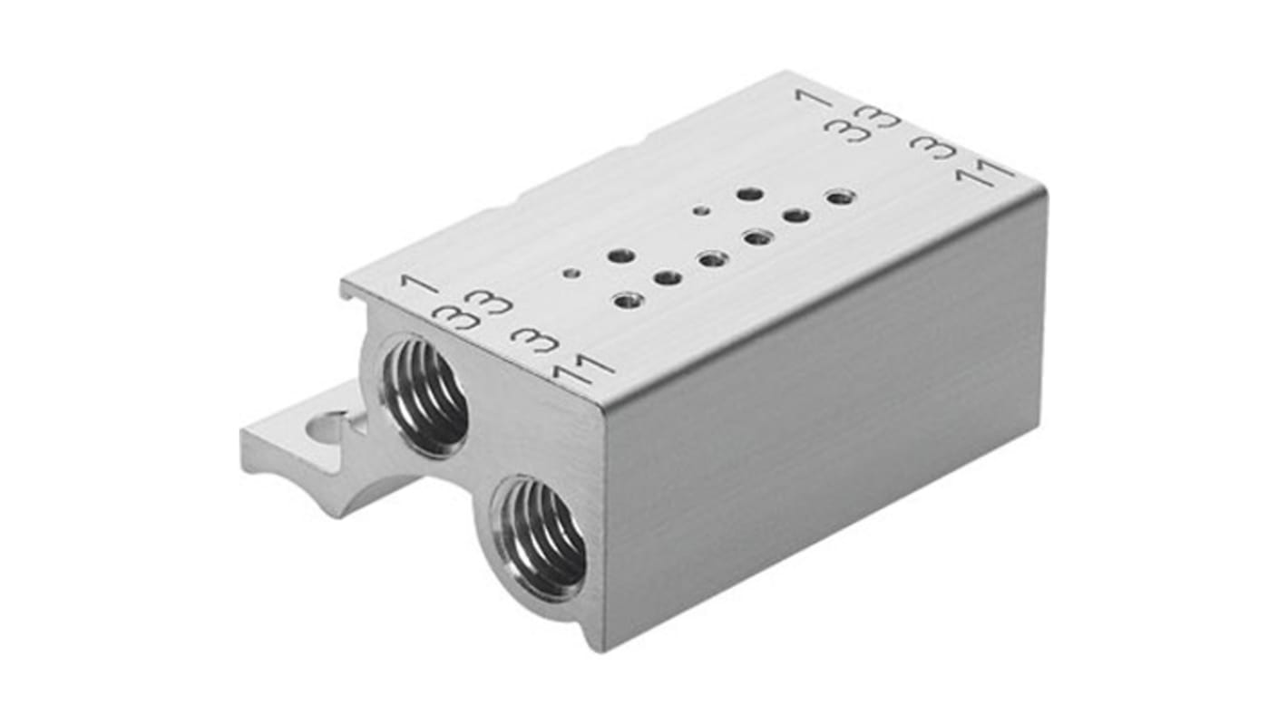 Festo MHP1 series 2 station M7 Manifold Block for use with Valves, 197191