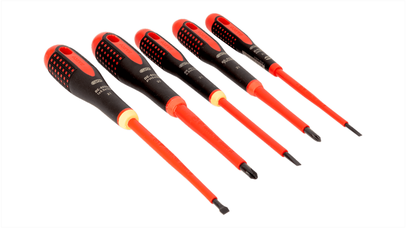 Bahco Phillips; Slotted Insulated Screwdriver Set, 5-Piece