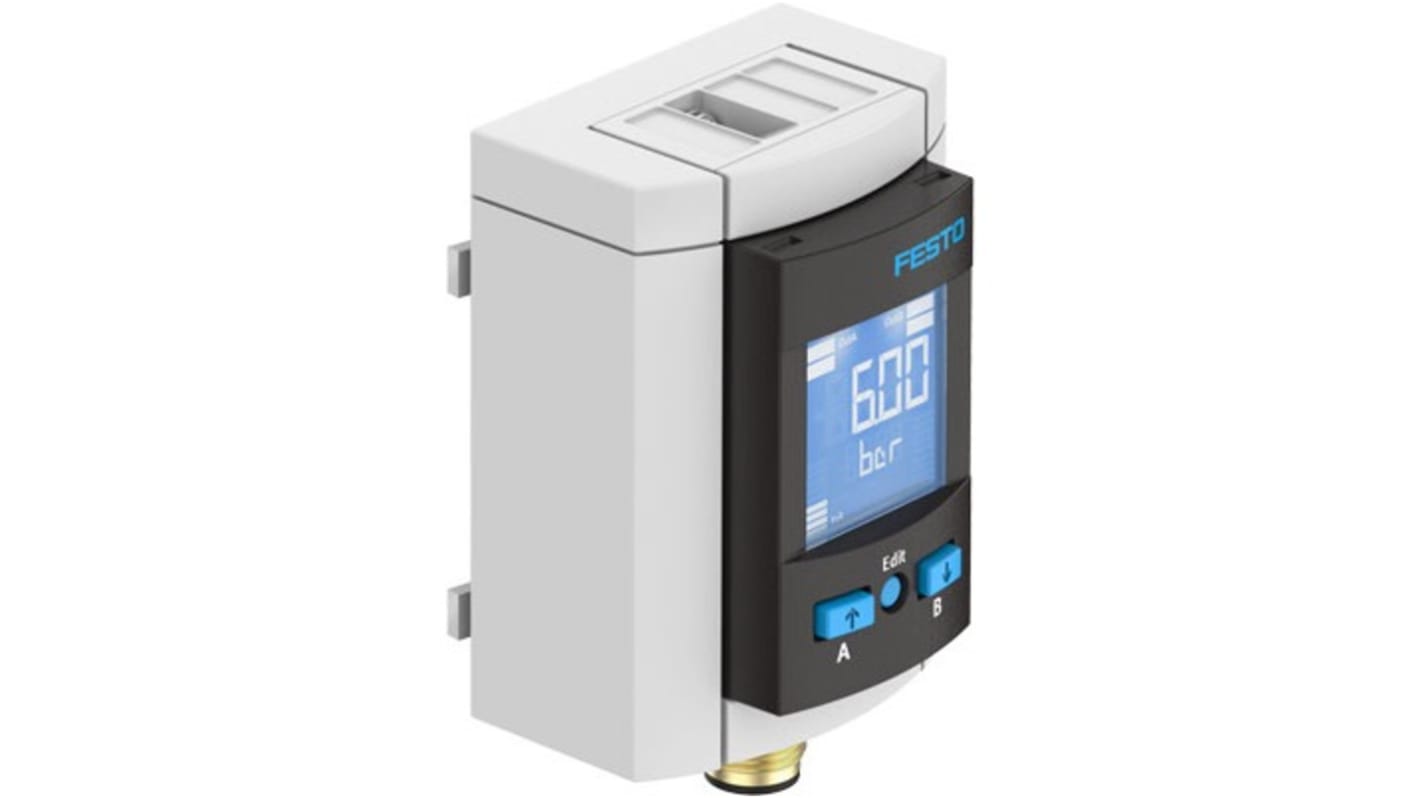 Sensore di pressione SPAU-P10R-MS6-F-L-PNLK-PNVBA-M12D, pressione massima 10 bar, IP65 M12