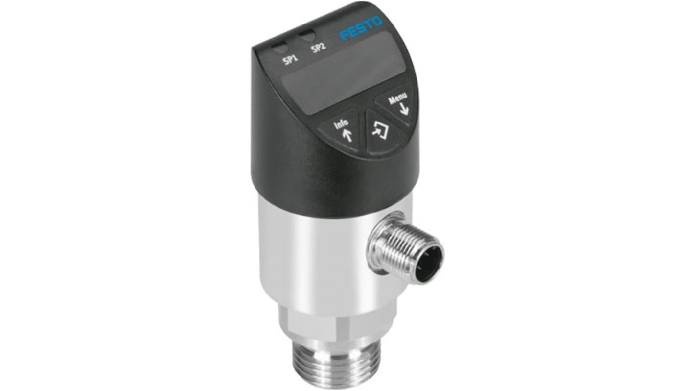 Festo Pressure Sensor, 15 - 35V dc, IP65, IP67 10 bar