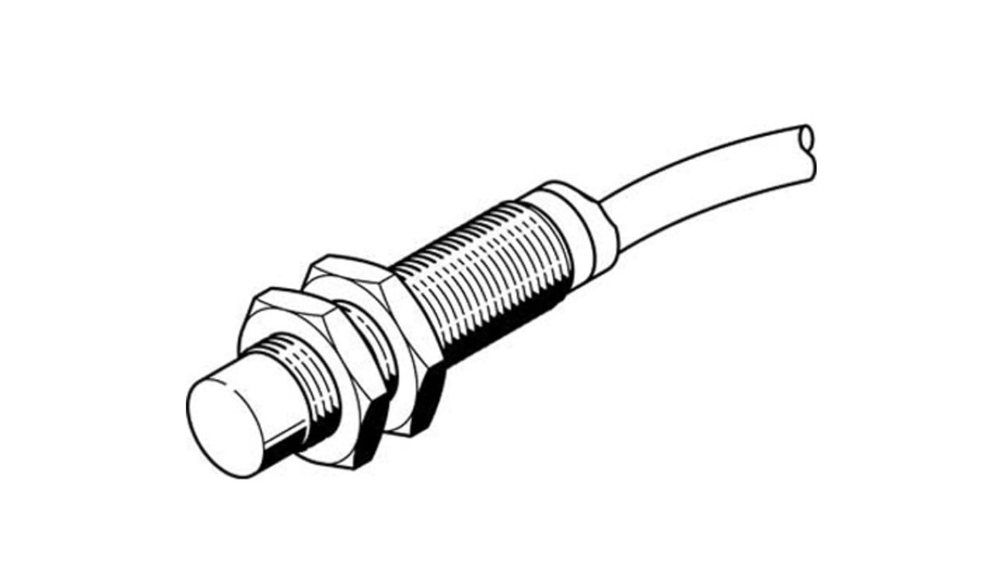 Sensore di prossimità Cilindrico Festo, NPN, M12 x 1, rilevamento 8 mm, 10 - 30 V