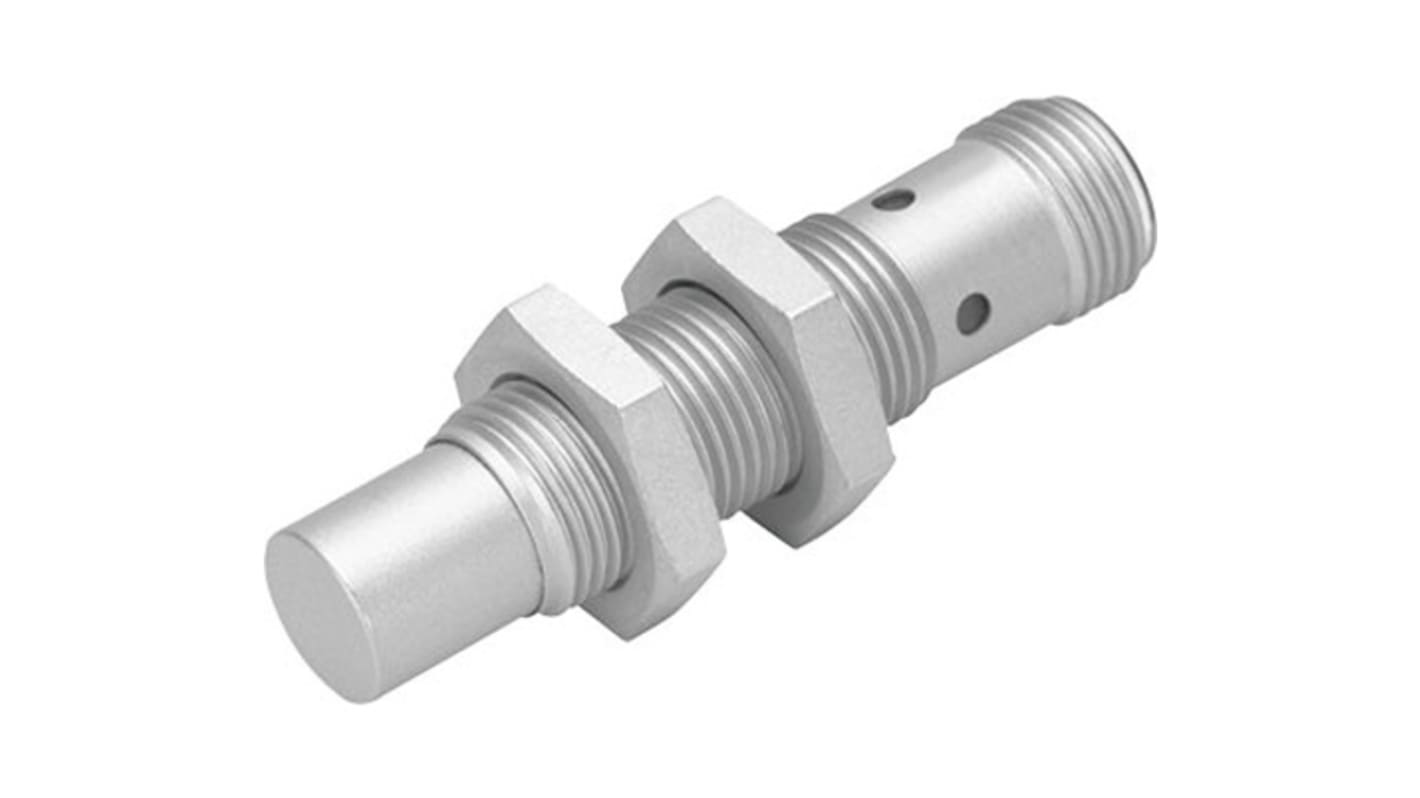 Sensor de proximidad, M12 x 1, alcance 8 mm, salida PNP, 10 - 30 V, IP67