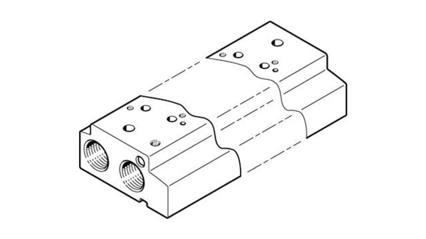 Festo VABM series 3 station G 1/8 Manifold for use with Valves, 552662
