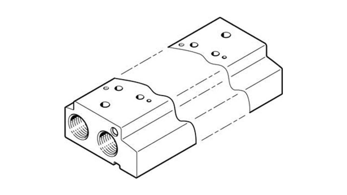 Festo VABM series 2 station G 1/8 Manifold for use with Valves