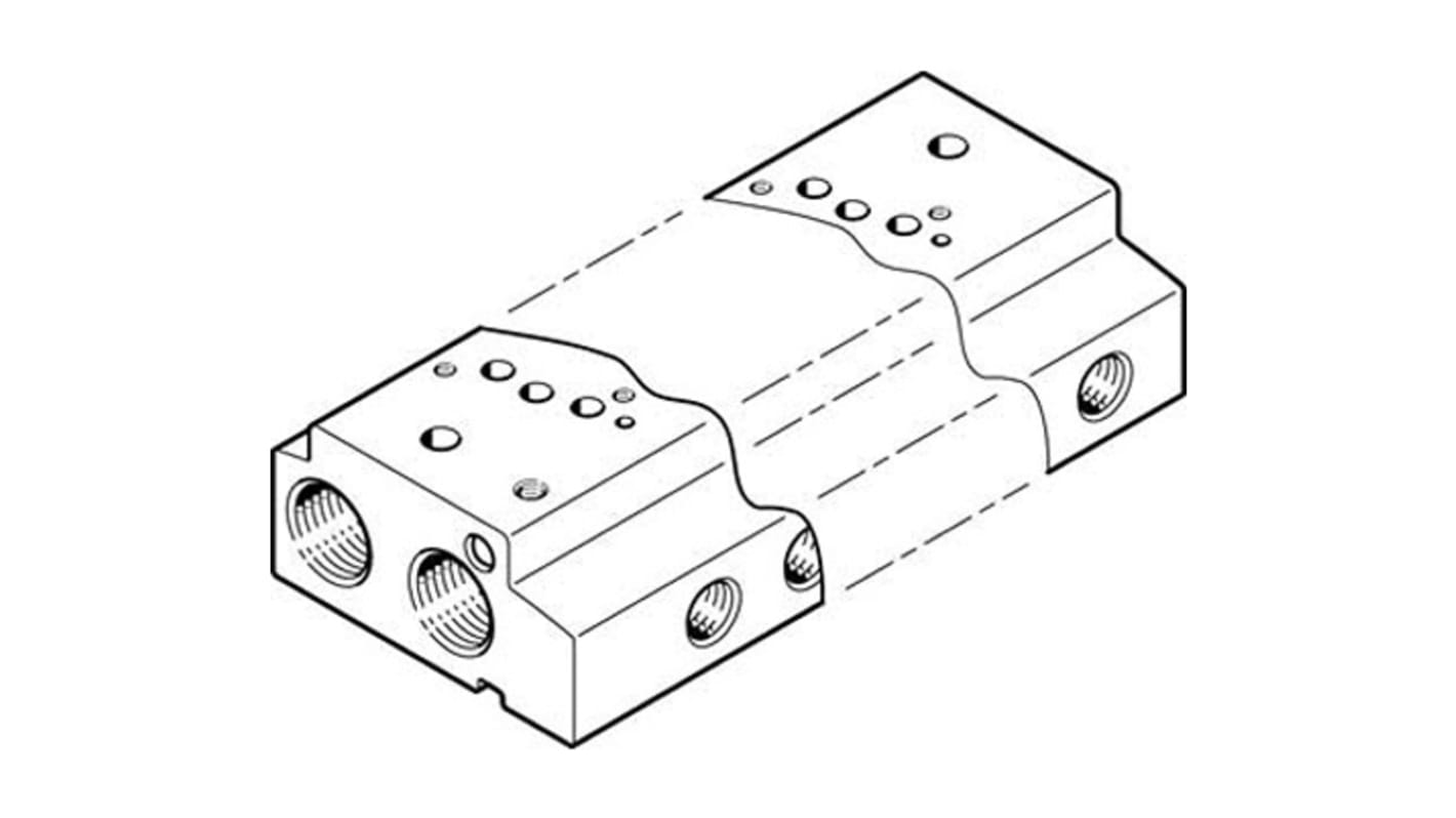 Festo VABM series 2 station G 1/8 Manifold for use with Valves, 549648