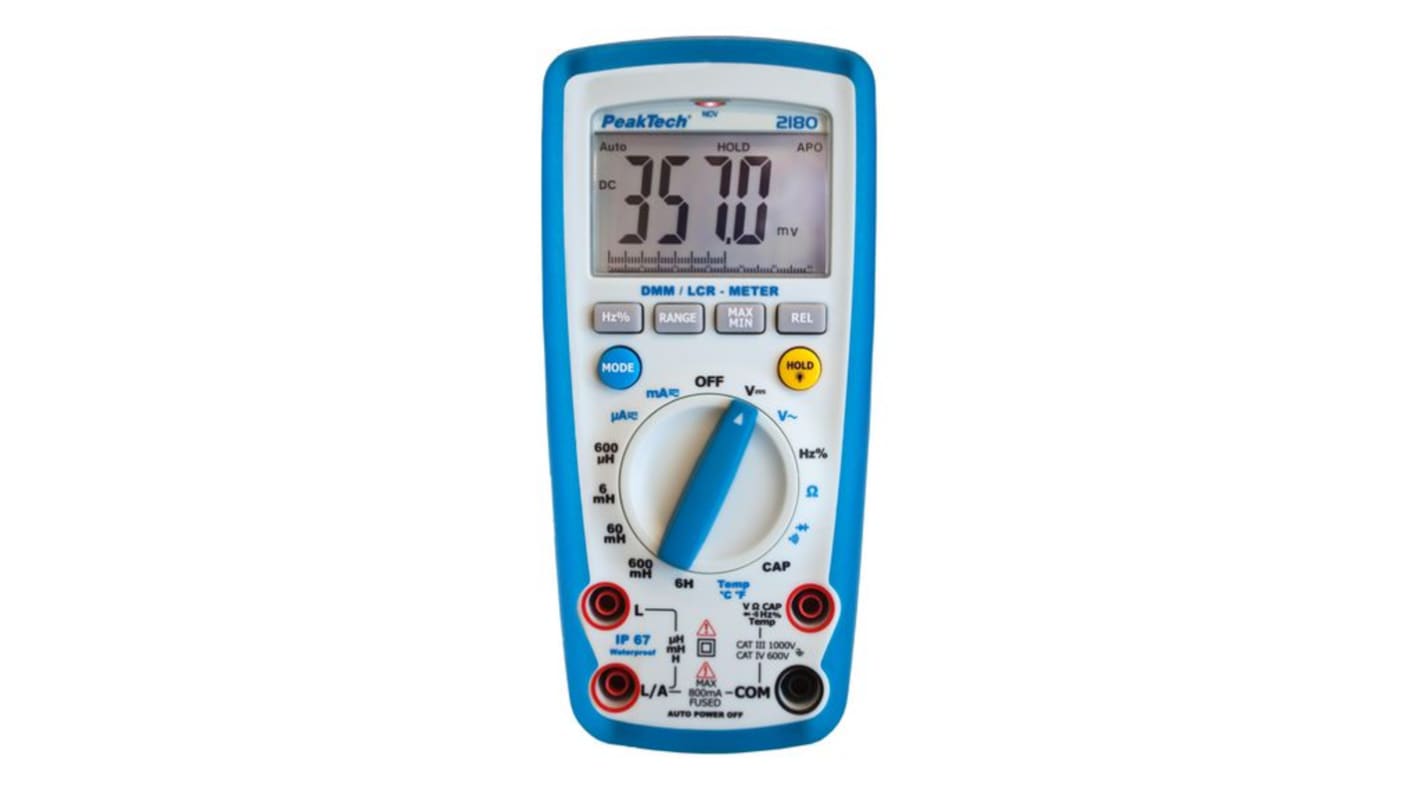 PeakTech P2180 Handheld LCR Meter 4000μF, 60 Mega Ohm, 6H