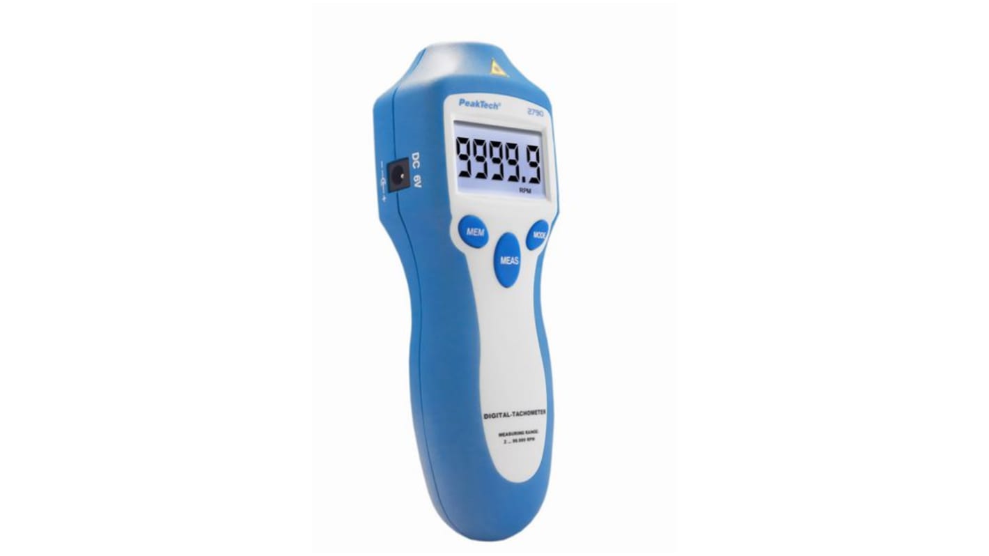 PeakTech Tachometer, Optisk, LCD-display