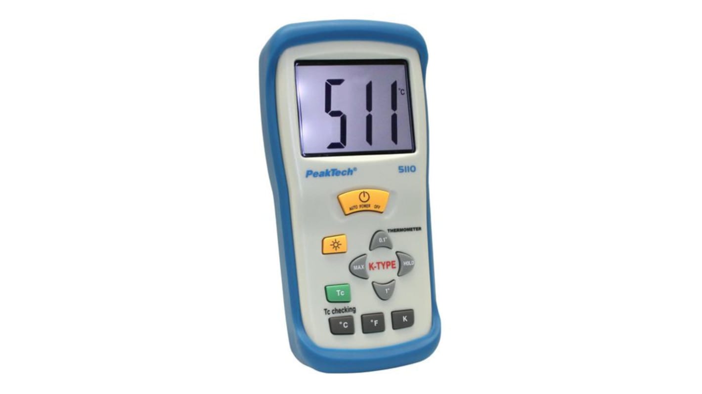 Termometr Termopara typu K liczba wejść 1 +1300°C Ręczny PeakTech