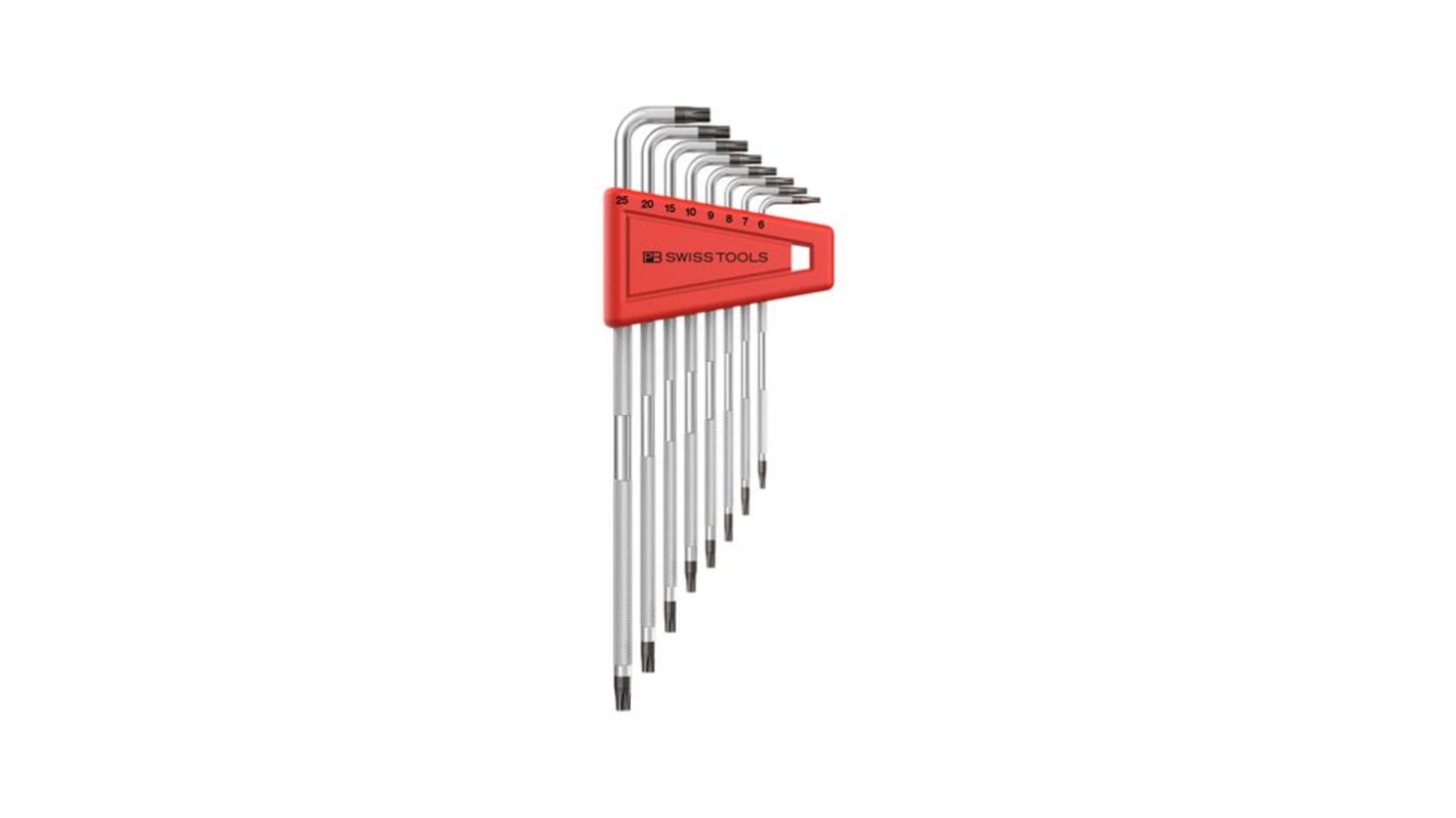 PB SWISS TOOLS 8 piece L Shape Metric Hex Key, T6, T7, T8, T10, T15, T20