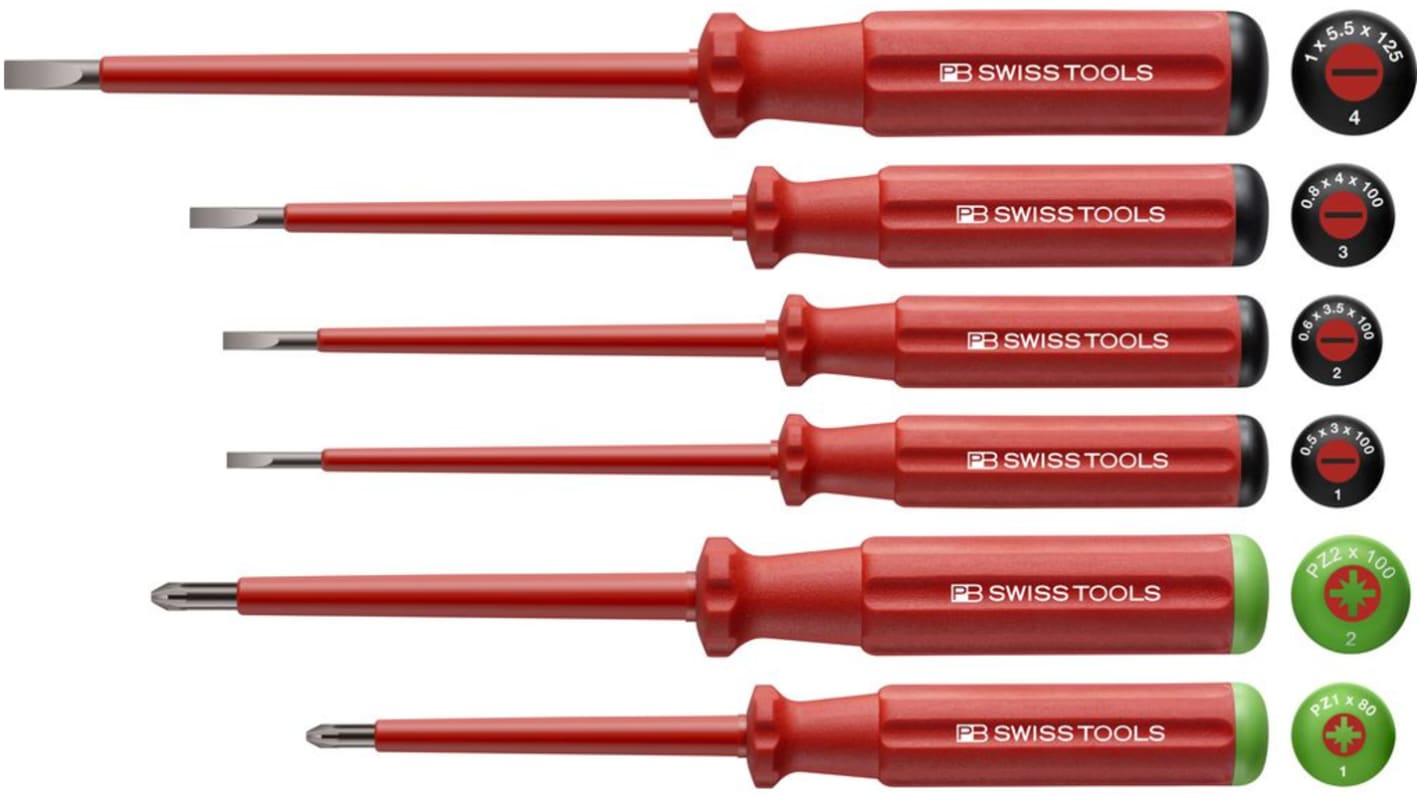 Slotted Insulated Screwdriver Set, 6-Piece