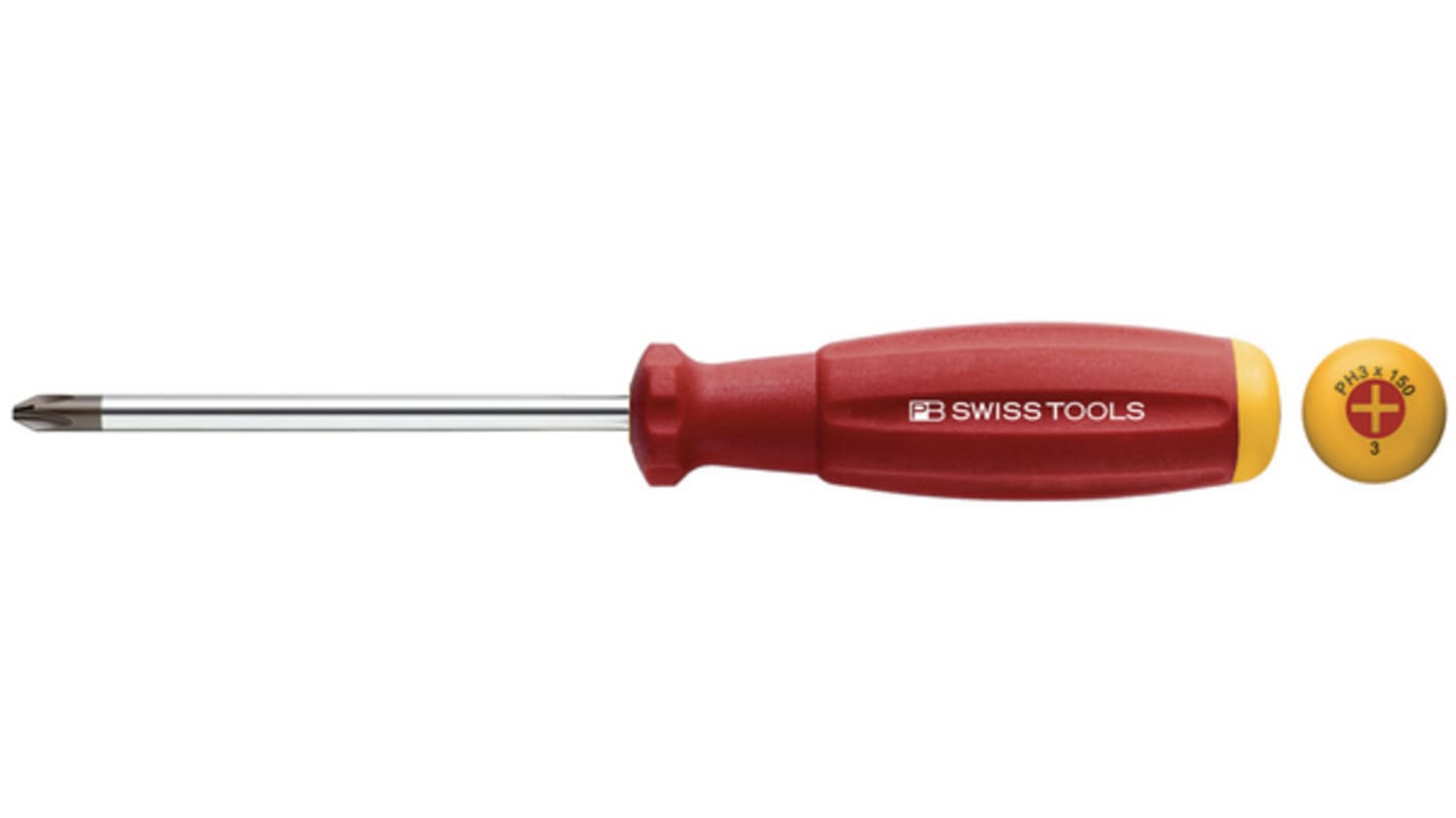 Phillips  Screwdriver, PH1 Tip, 80 mm Blade, 175 mm Overall