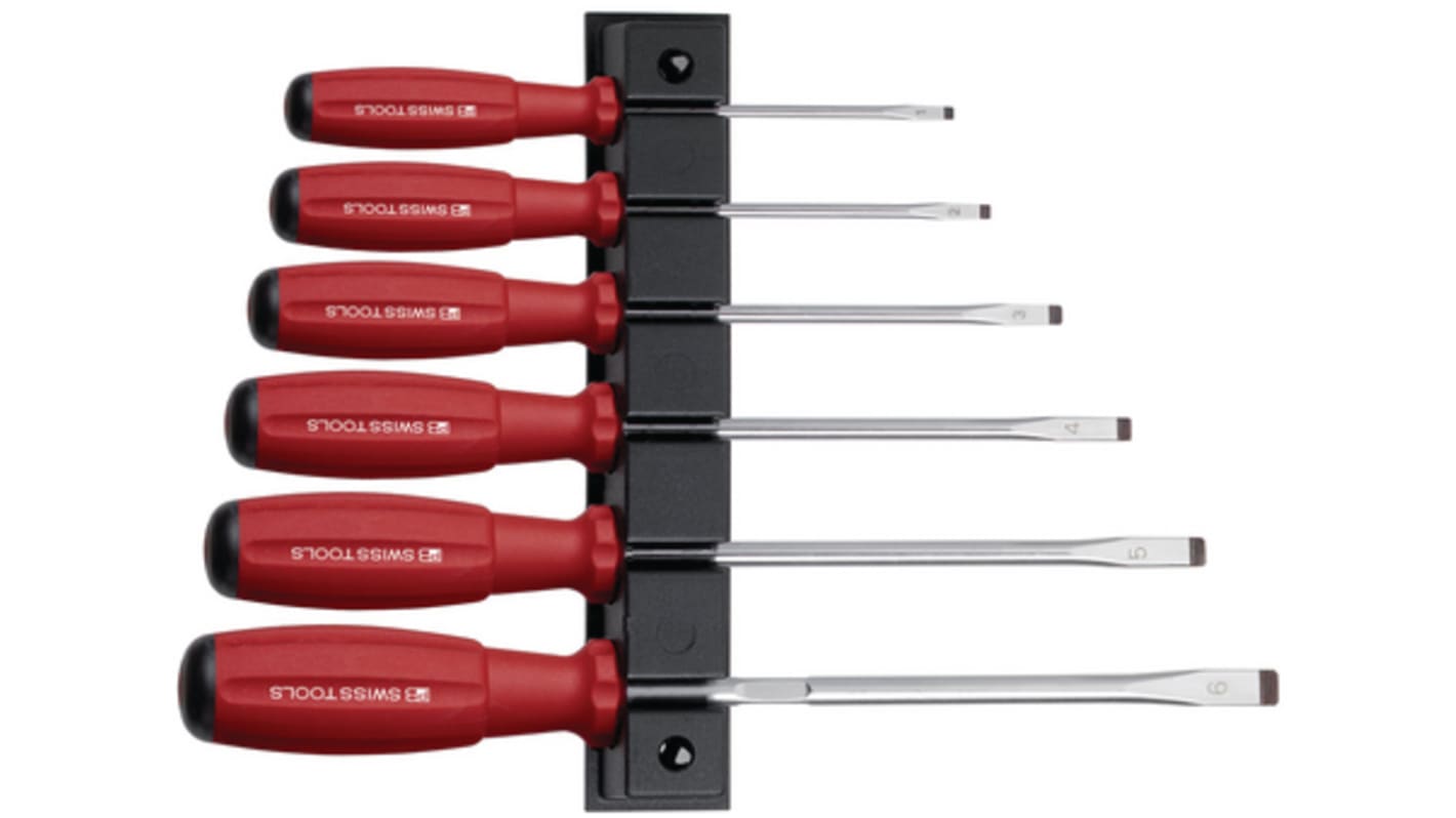 Surtido de destornilladores PB SWISS TOOLS de 6 piezas, tipo de punta Ranurado