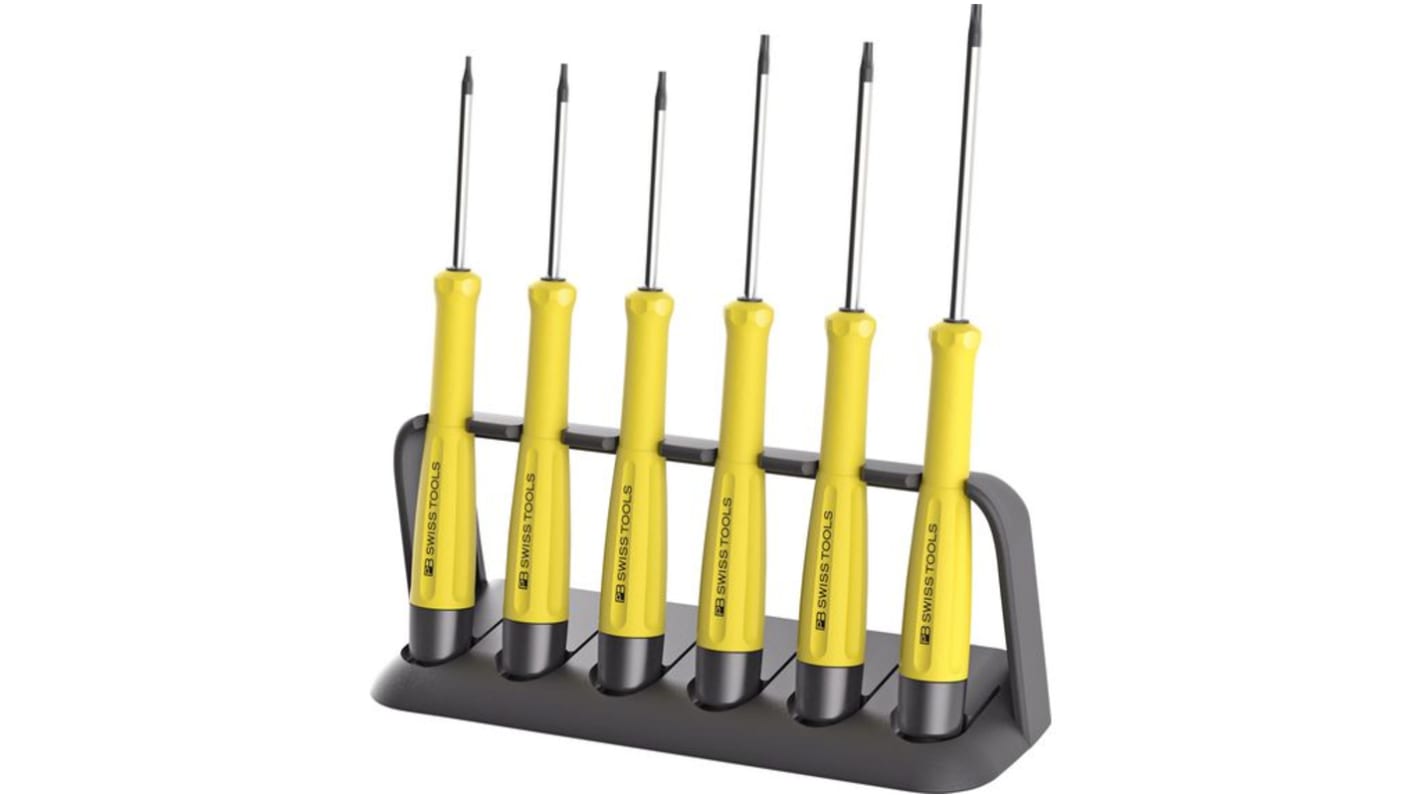 Juego de destornilladores para electrónica PB SWISS TOOLS de 6 piezas, tipo de punta Torx