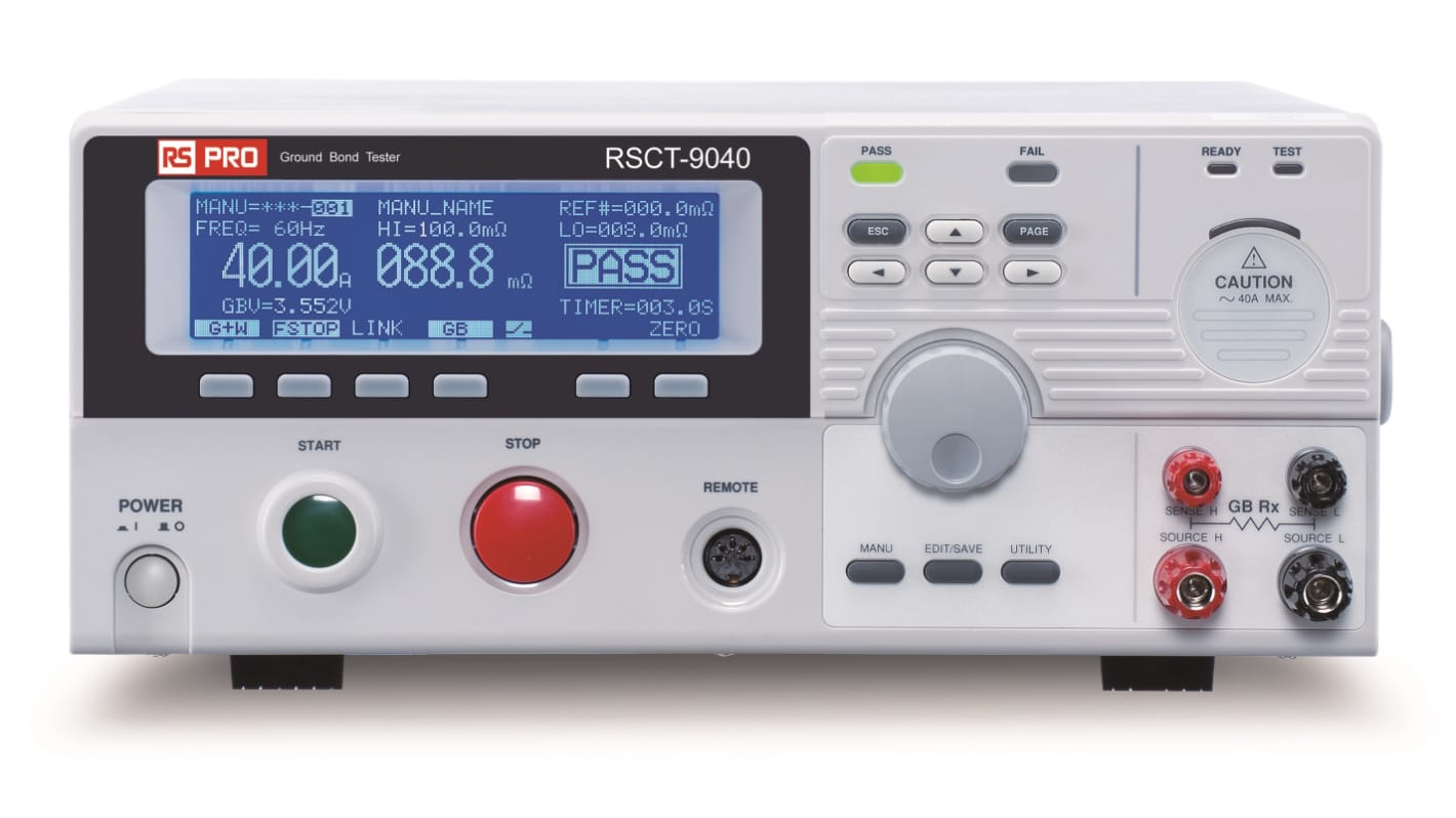 RS PRO RSCT-9040 LCD - Punktmatrix Erdungsprüfgerät