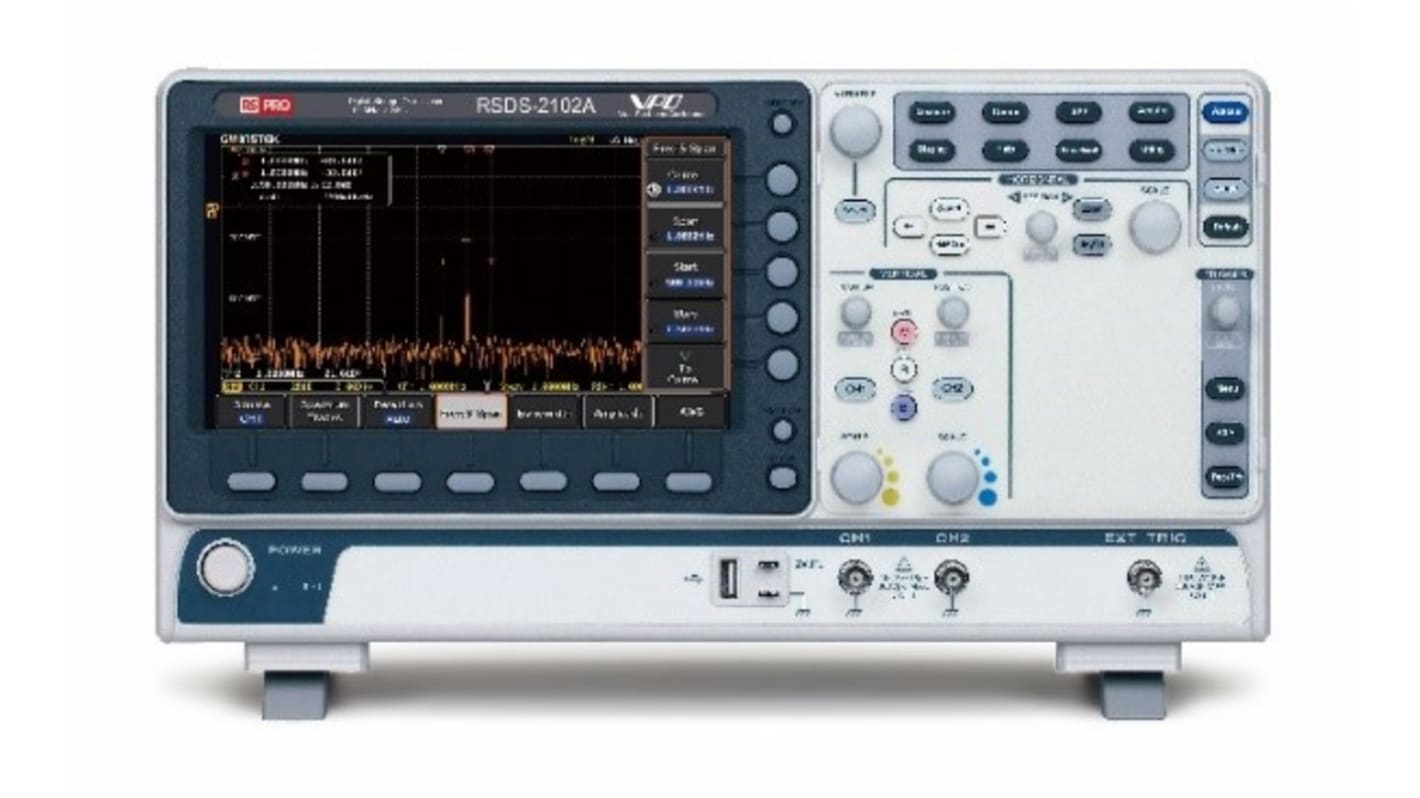 RS PRO, 100MHz Bench Mixed Domain Oscilloscope, 2 Digital Channels