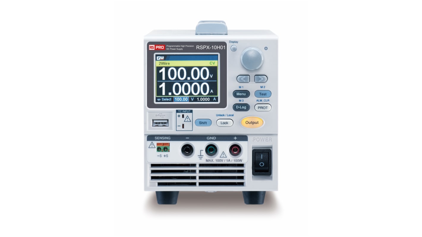 Zasilacz laboratoryjny 0 → 100V 1A RS PRO 300VA Programowalny zasilacz DC