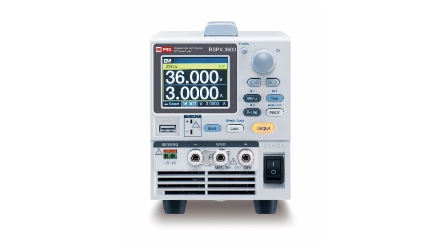 Zasilacz laboratoryjny 0 → 36V 3A RS PRO 300VA Programowalny zasilacz DC