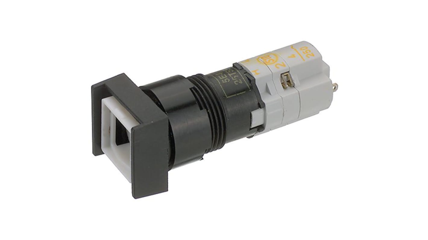 RAFI 1.15.108 Series Illuminated Push Button Switch, Maintained, Panel Mount, 16.2mm Cutout, 1NO+1NC, 230V, IP40