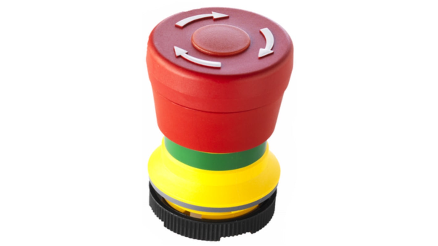 RAFI RAFIX 22 FS+ Series Illuminated Emergency Stop Push Button, PCB, 22.3mm Cutout, IP65