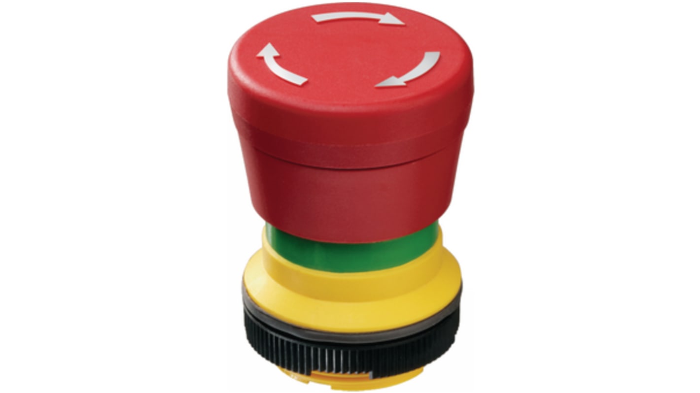 RAFI RAFIX 22 FS+ Series Emergency Stop Push Button, Latching, PCB, 22.3mm Cutout, 2NC, IP65