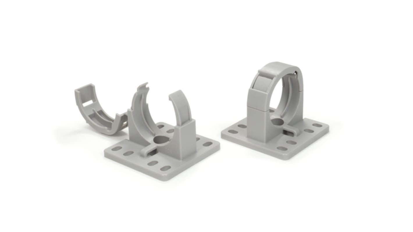 HellermannTyton Polyamide Grey Pipe Clamp 64.5mm x 59mm