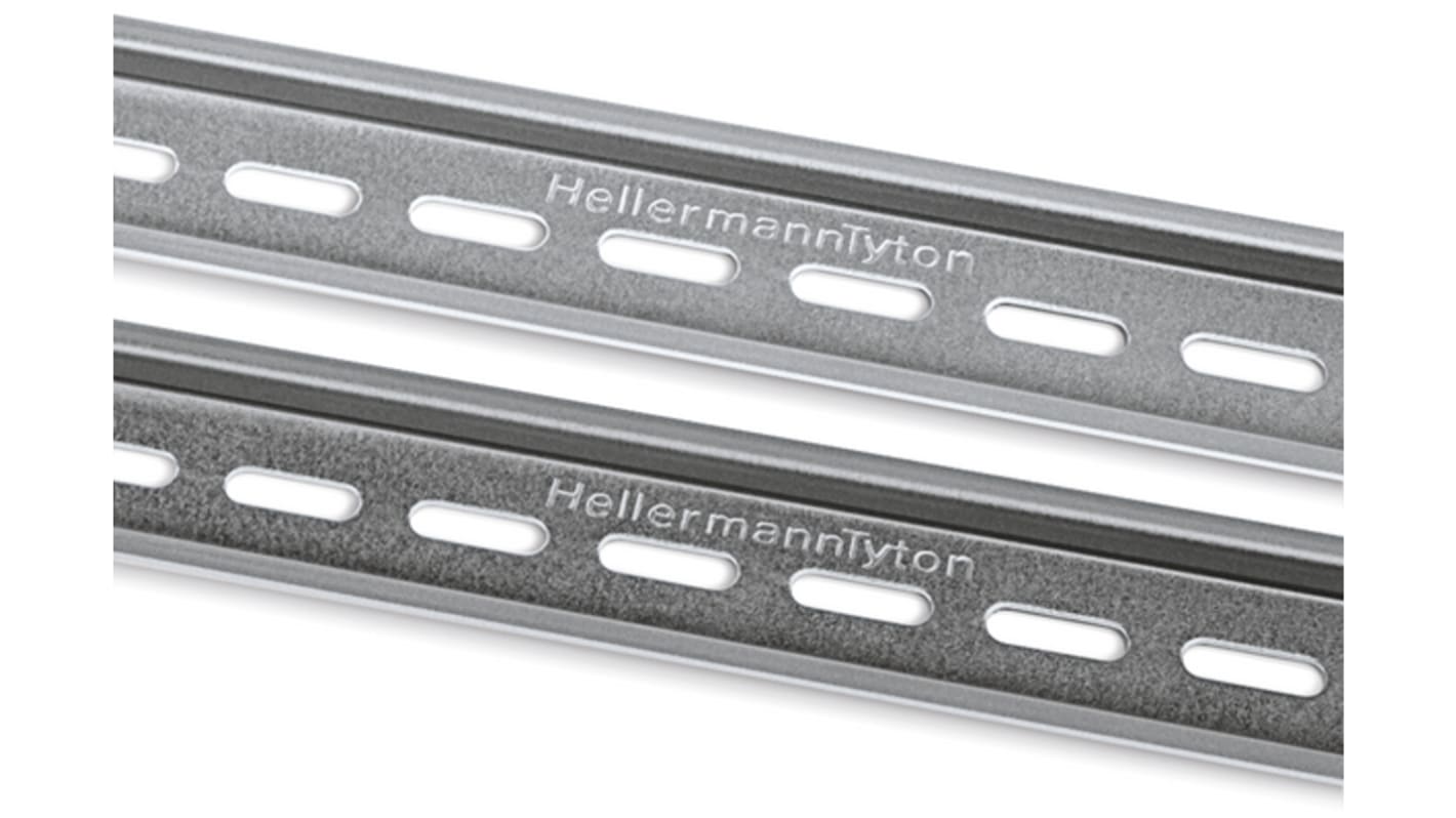HellermannTyton Mounting Block, 5.2mm Groove, Steel 25mm Internal Width 5.5mm Internal Height, 2m L
