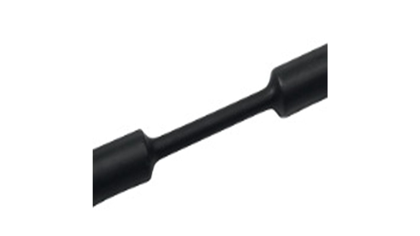 Heat Shrink Tubing, Black 12.7mm Sleeve Dia. x 30m Length 2:1 Ratio, 309 Series