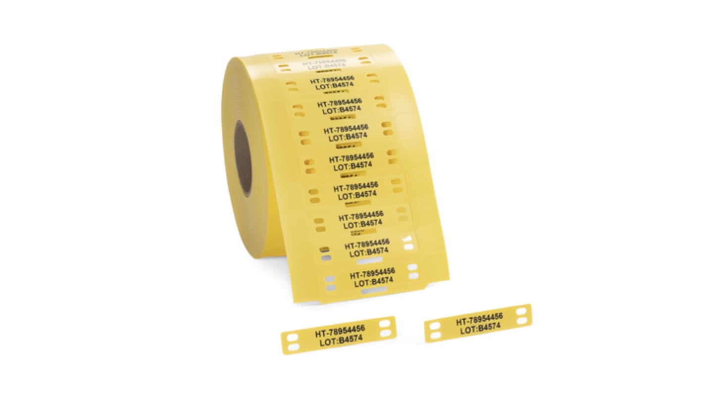HellermannTyton 556 Kabelmarkierung für Kabel und Draht, Kabelbinder, Gelb