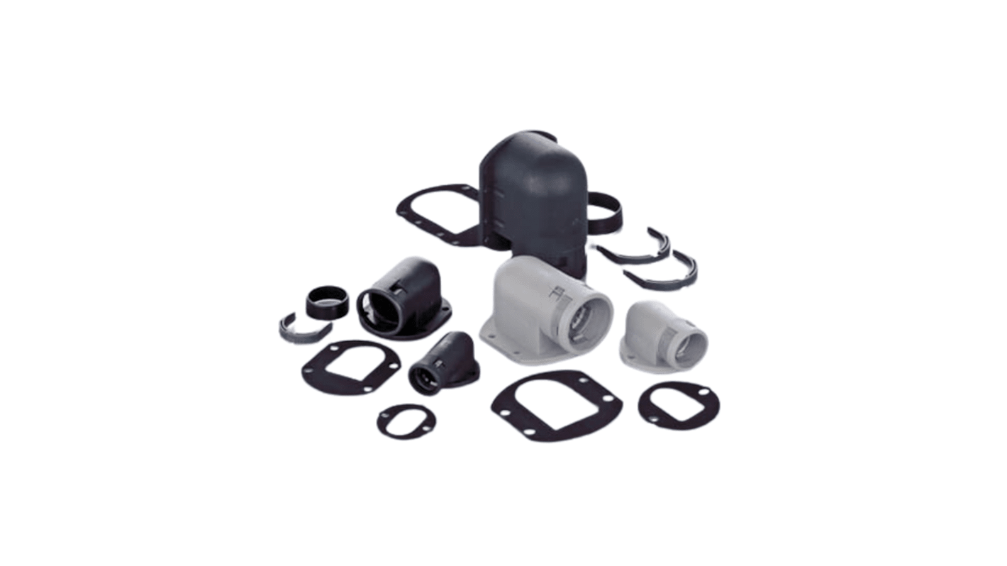 Conduit Fitting, 17mm Nominal Size, Polyamide 6, Black