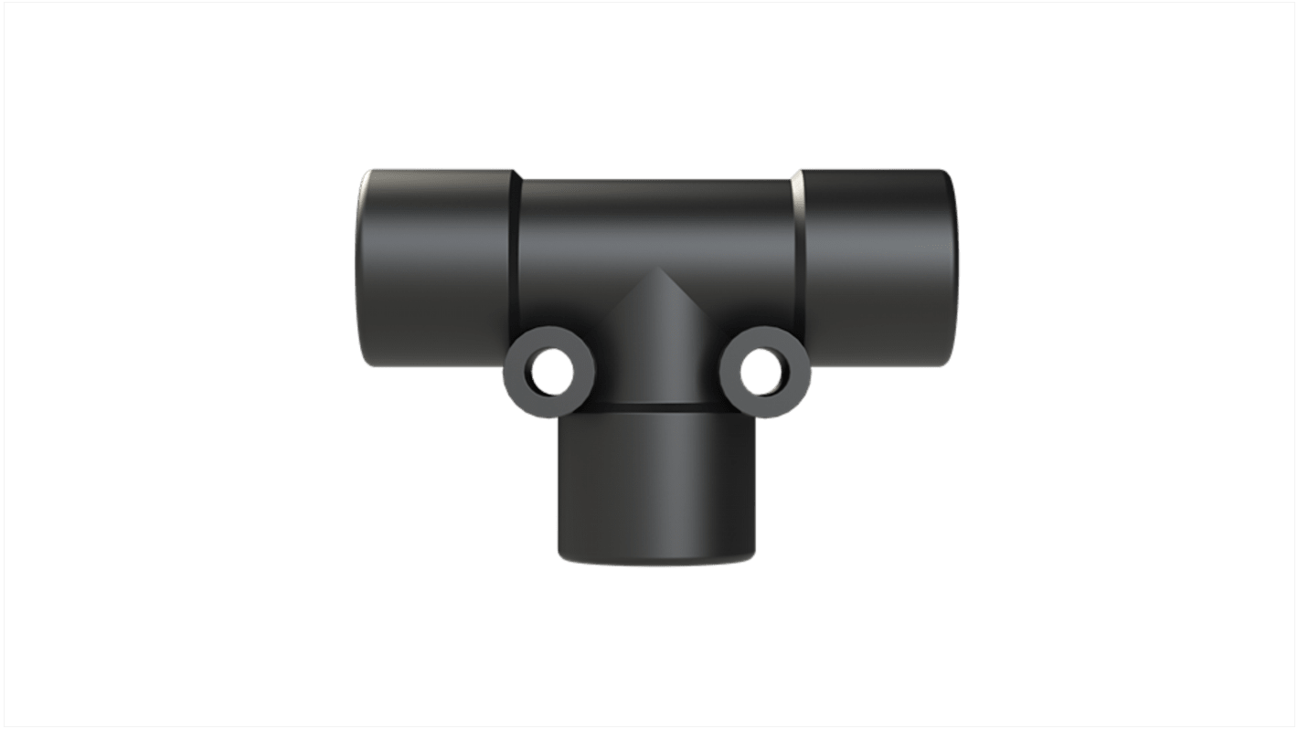 T Piece, Conduit Fitting, 10mm Nominal Size, Polyamide 6, Black