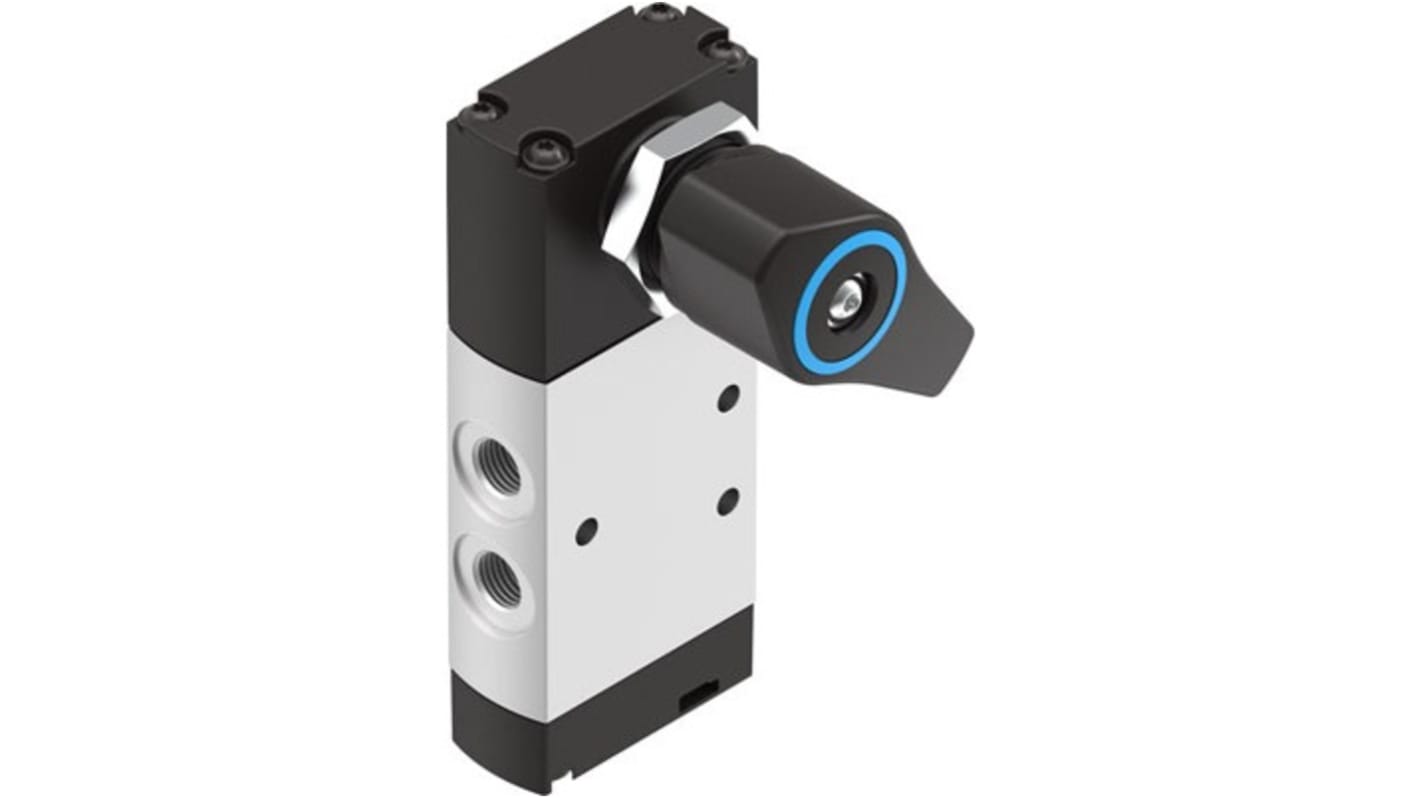 Festo Manual 5/2 double solenoid Pneumatic Manual Control Valve VHEF-ES Series, G 1/8, 2.5mm, 4106816