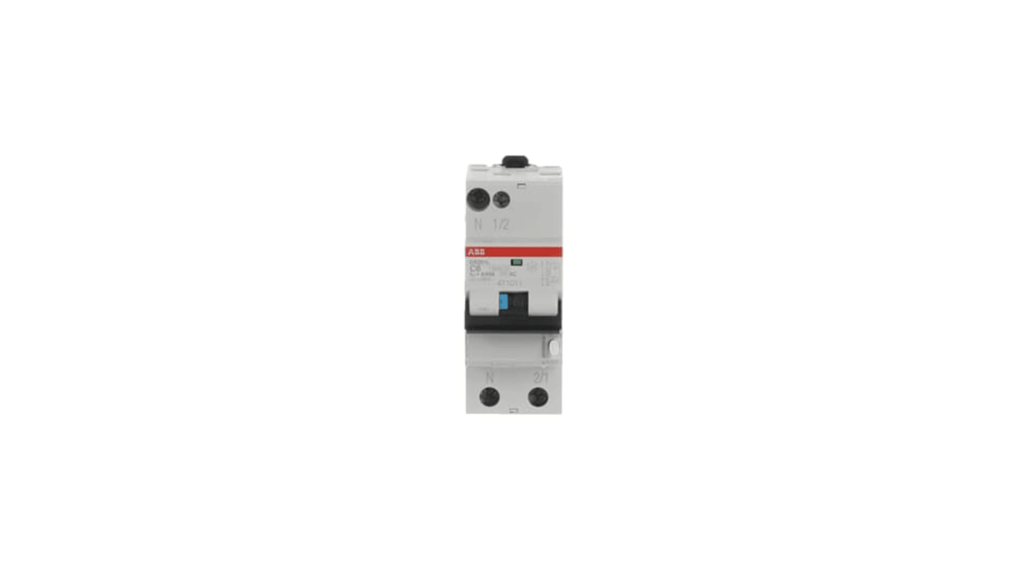 ABB DS201 RCCB, 6A, 1+N Pole, Type C, 230/400V