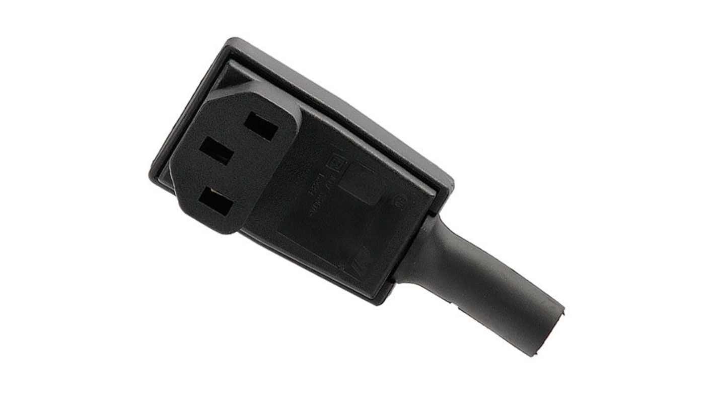 Bulgin C13 Right Angle Cable Mount IEC Connector Socket, 10A, 250 V