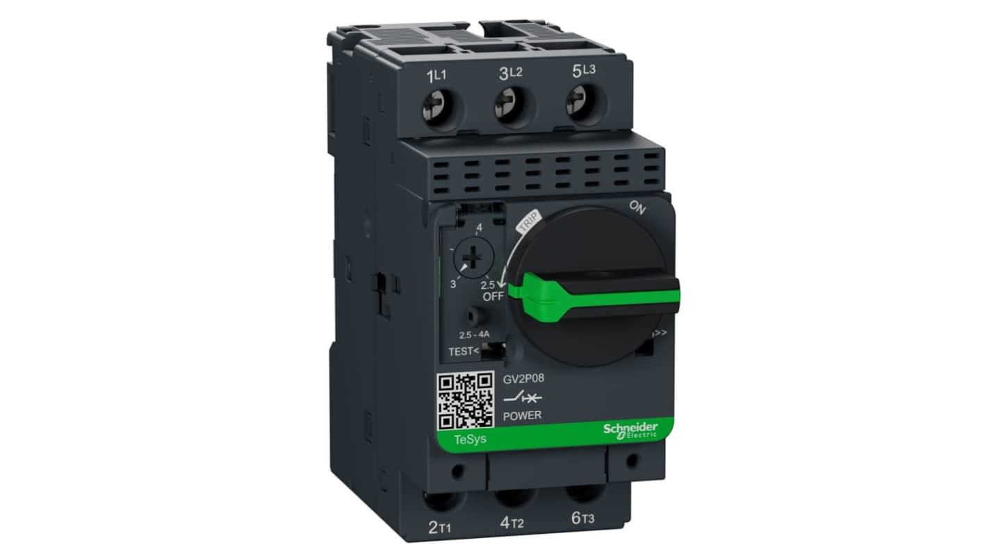 Schneider Electric TeSys Motorværn , 690 V, 2,5 → 4 A.