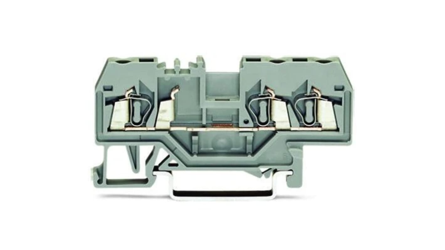 WAGO 280 Reihenklemme Einfach Grau, 2.5mm², 800 V / 24A, mit Käfigklemme