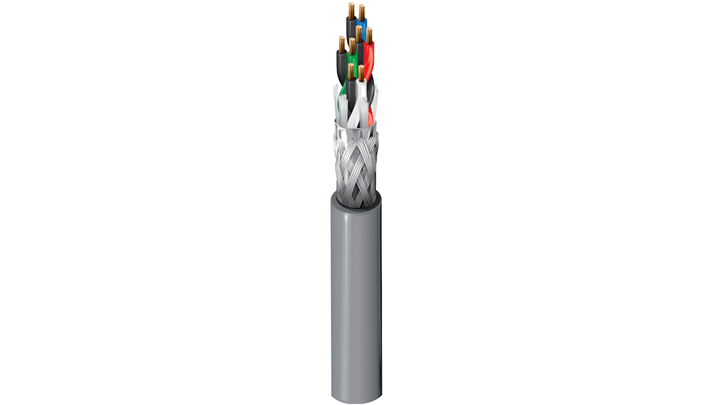 Belden 8134 Series, 4 Pairs, 8 Cores, 0.08 mm², Screened, 28 AWG, 152m, Screened Shield, Twisted Pair Cable