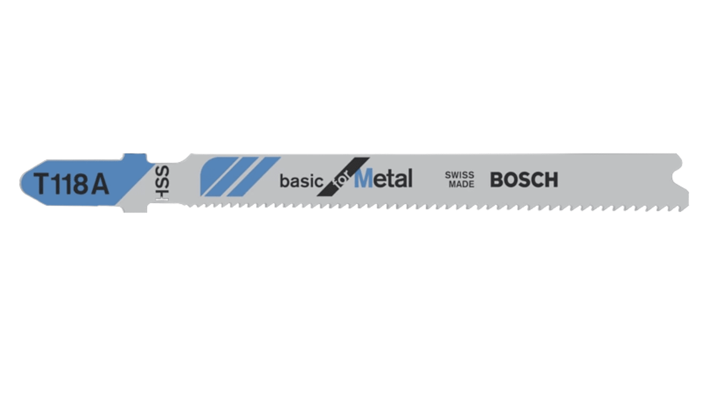 Bosch, 17 - 23 Teeth Per Inch Metal 50mm Cutting Length Jigsaw Blade, Pack of 3