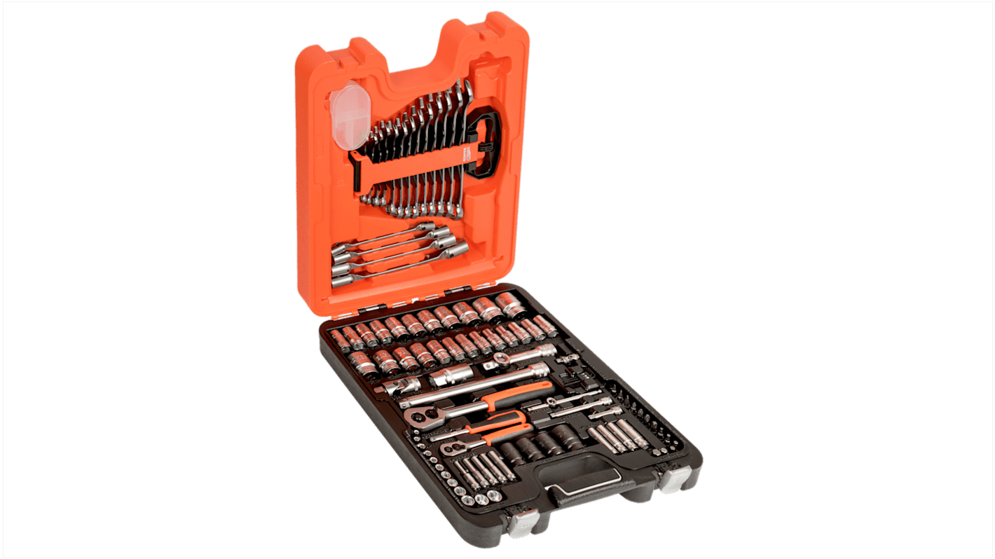 Bahco 94-Piece Imperial, Metric 1/2 in; 1/4 in Deep Socket/Standard Socket/Spanner/Allen Key/Bit Set with Ratchet, 6