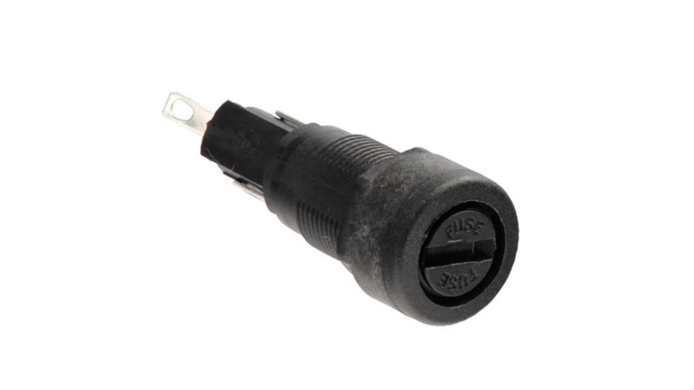 Bulgin 10A Panel Mount Fuse Holder for 5 x 20mm Fuse, 1P, 250V ac