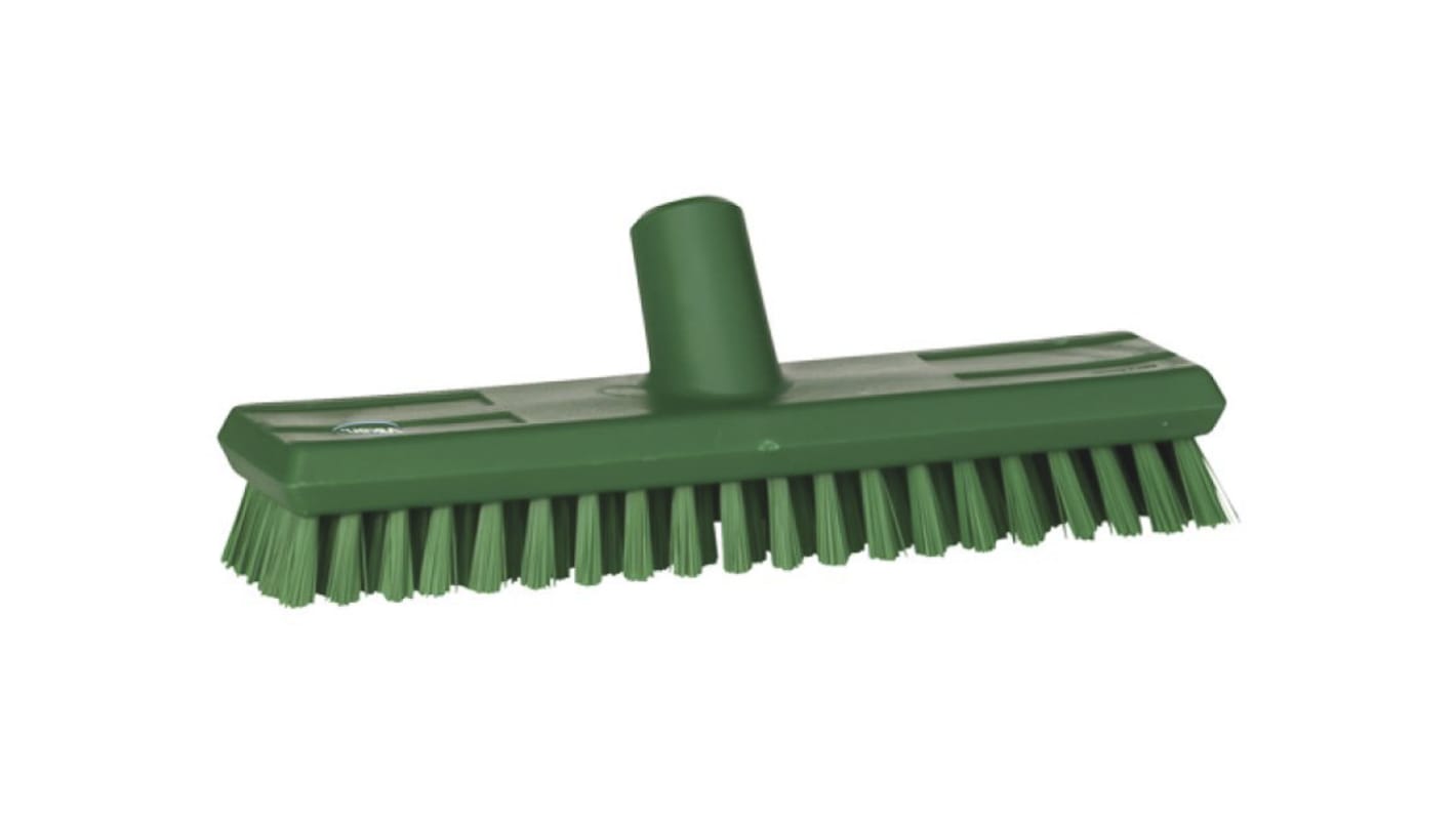 Vikan Hard Bristle Green Scrubbing Brush, 24mm bristle length, PET bristle material