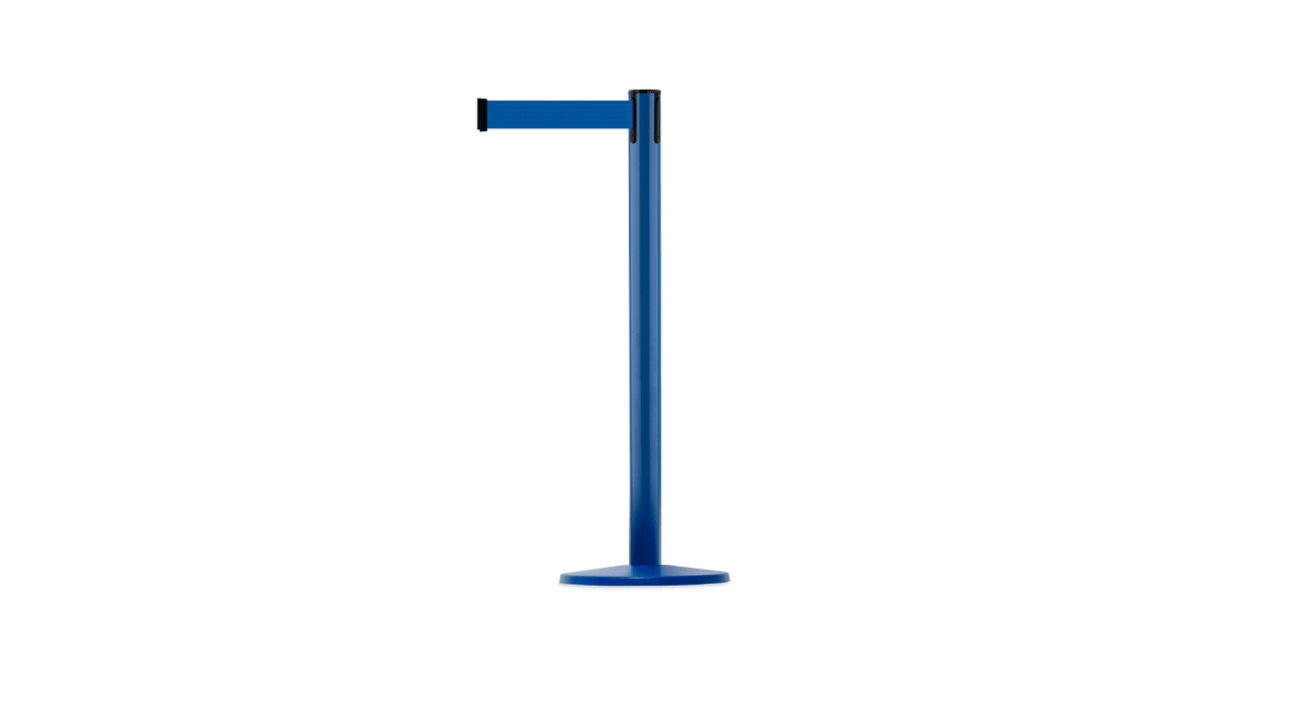 Tensator Steel Retractable Barrier, 2.3m, Blue Tape