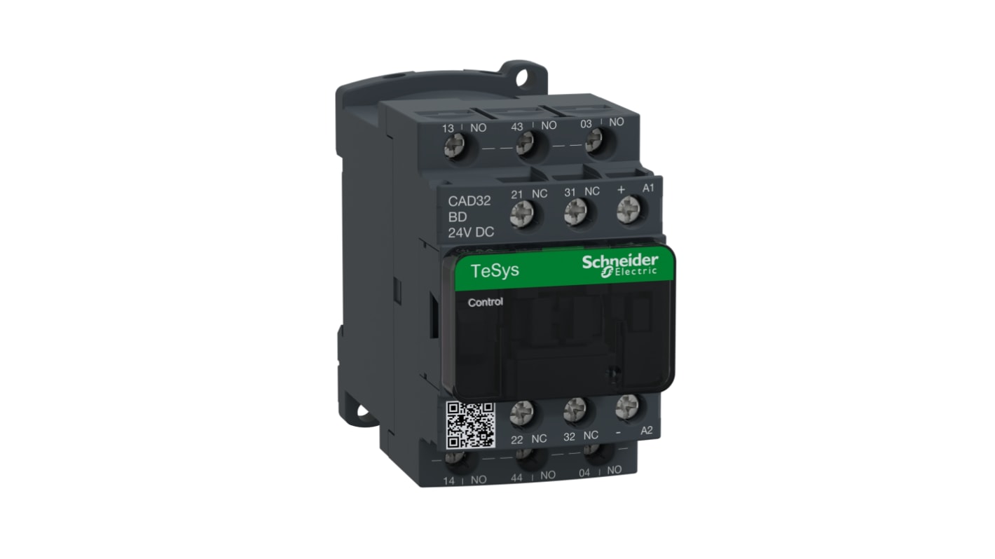 Schneider Electric TeSys CAD Contactor, 24 V dc Coil, 10 A, 3NO + 2NC, 690 V dc