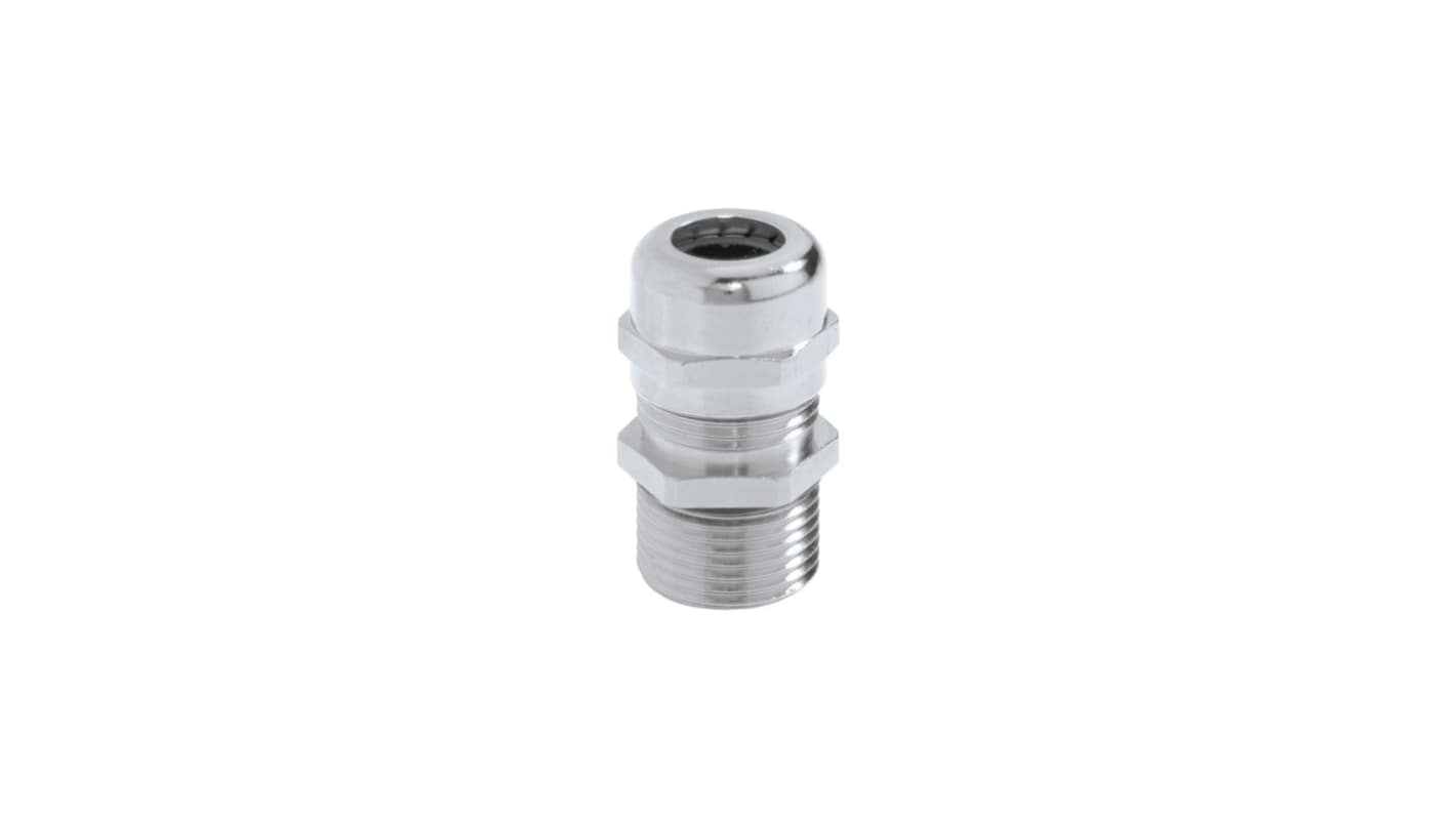 Lapp SKINTOP Series Metallic Nickel Plated Brass Cable Gland, M50 Thread, 27mm min., 35mm max., IP68
