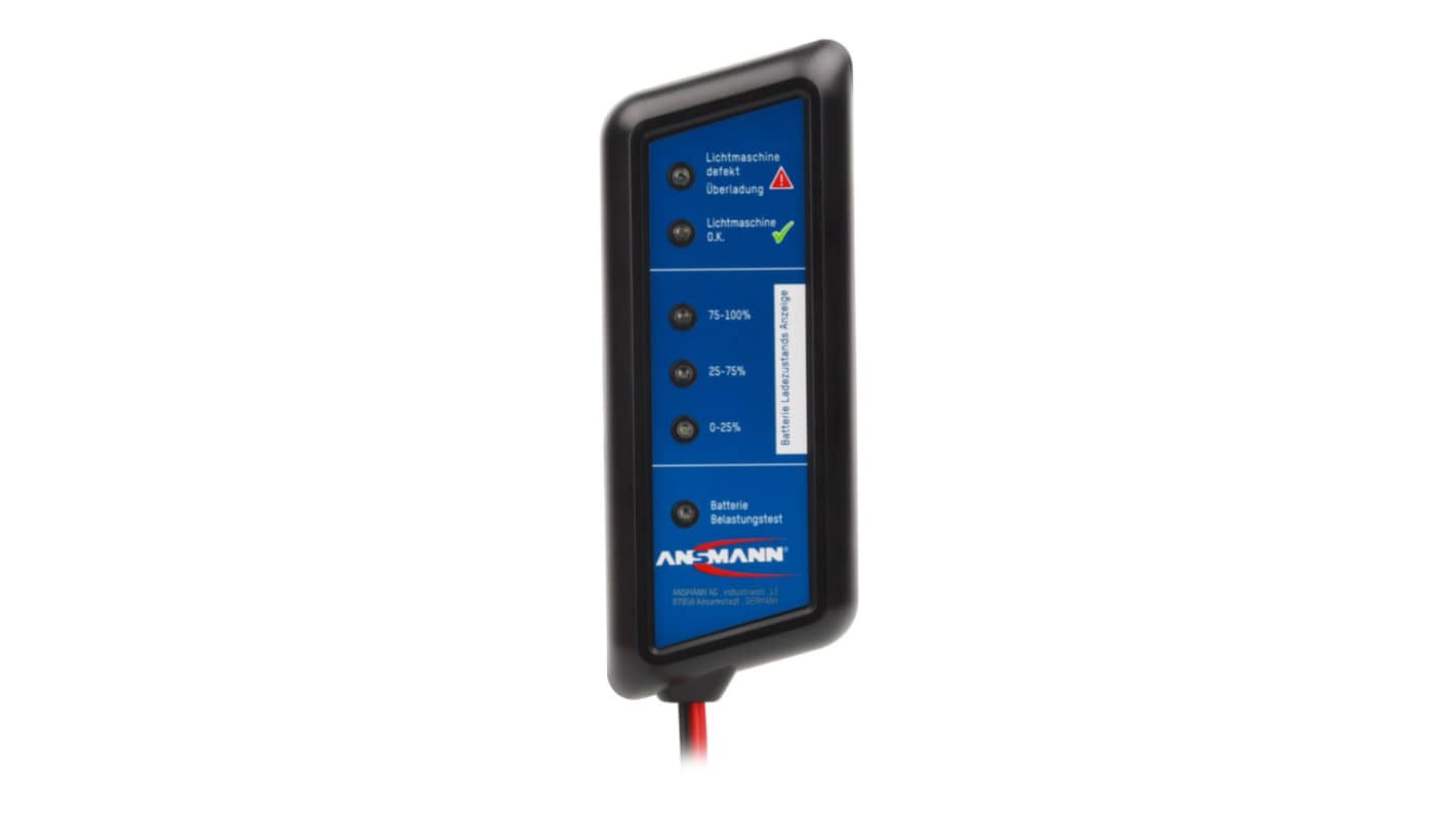 Ansmann Kfz Power Check Autobatterietester für 12 V Bleisäure Akkus/Batterien